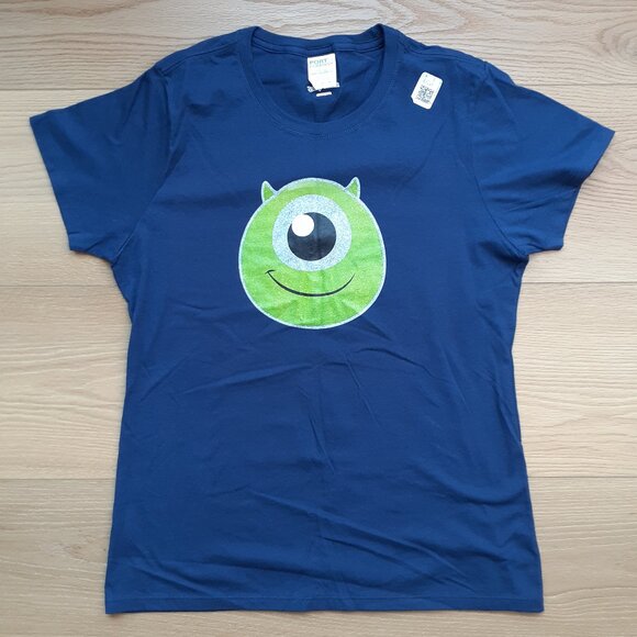 Mike Wazowski - Monsters Inc - New Women's Medium Navy Blue T-Shirt - Picture 1 of 4